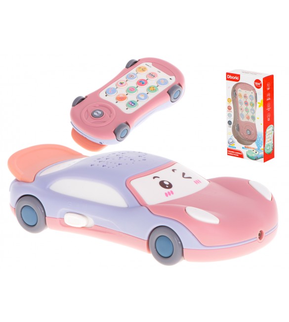 Automašīna telefons-projektors 5980/1 pink