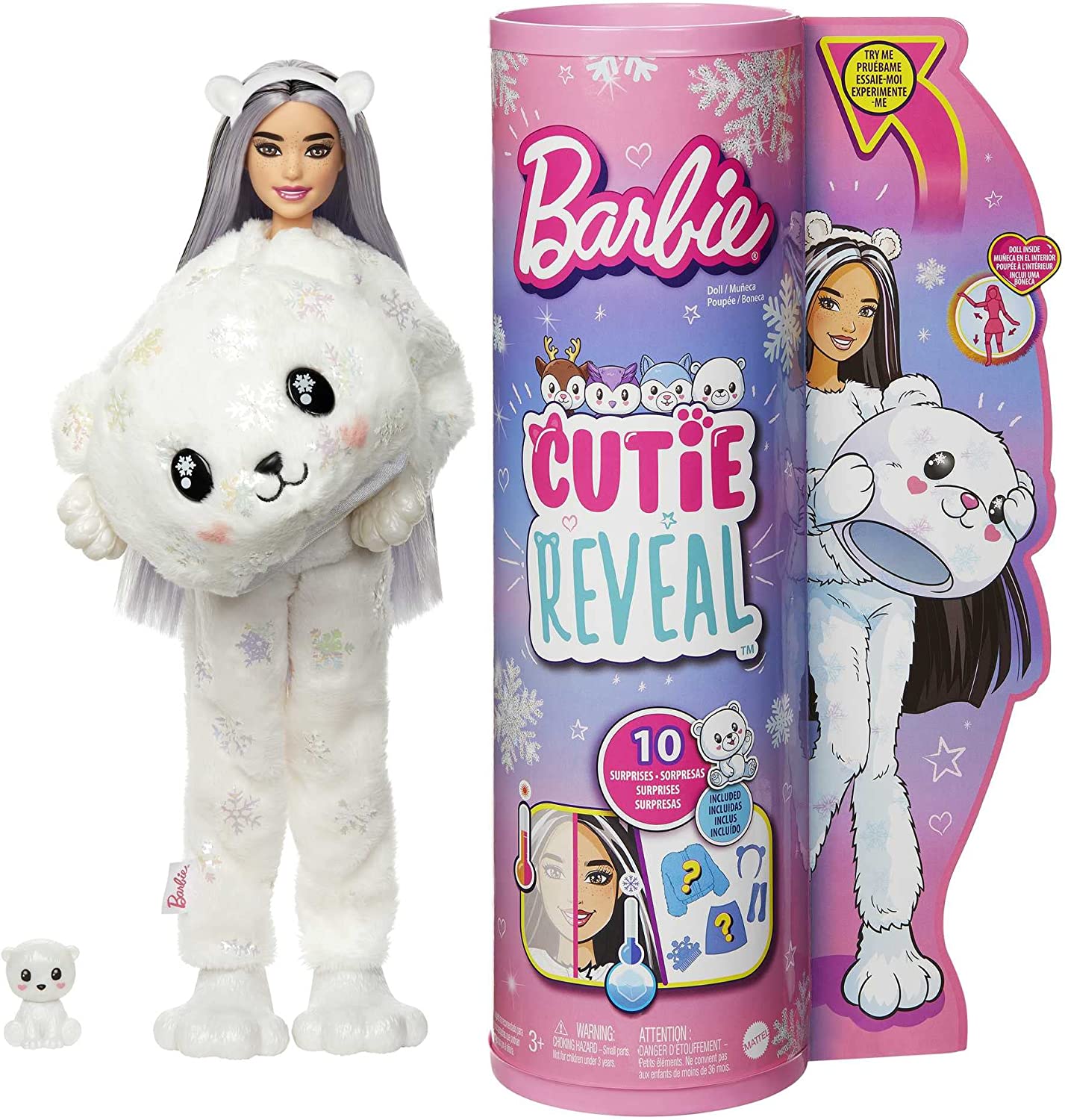 Barbie Cutie Reveal Doll Polar Bear lelle HJL64