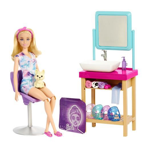 Barbie Sparkle Mask Spa Day Playset Spa salons HCM82