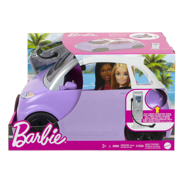 Barbie Vehicle Elektromobilis ar uzlādes staciju HJV36