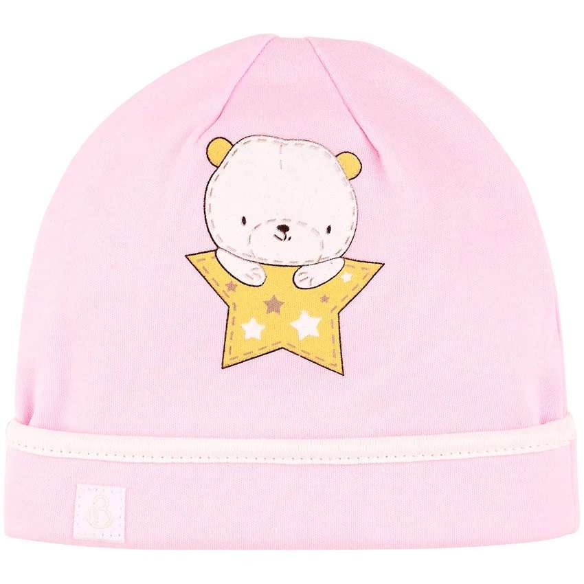 Bembi Bear Pink Mazuļu Zīdaiņu Kokvilnas cepure