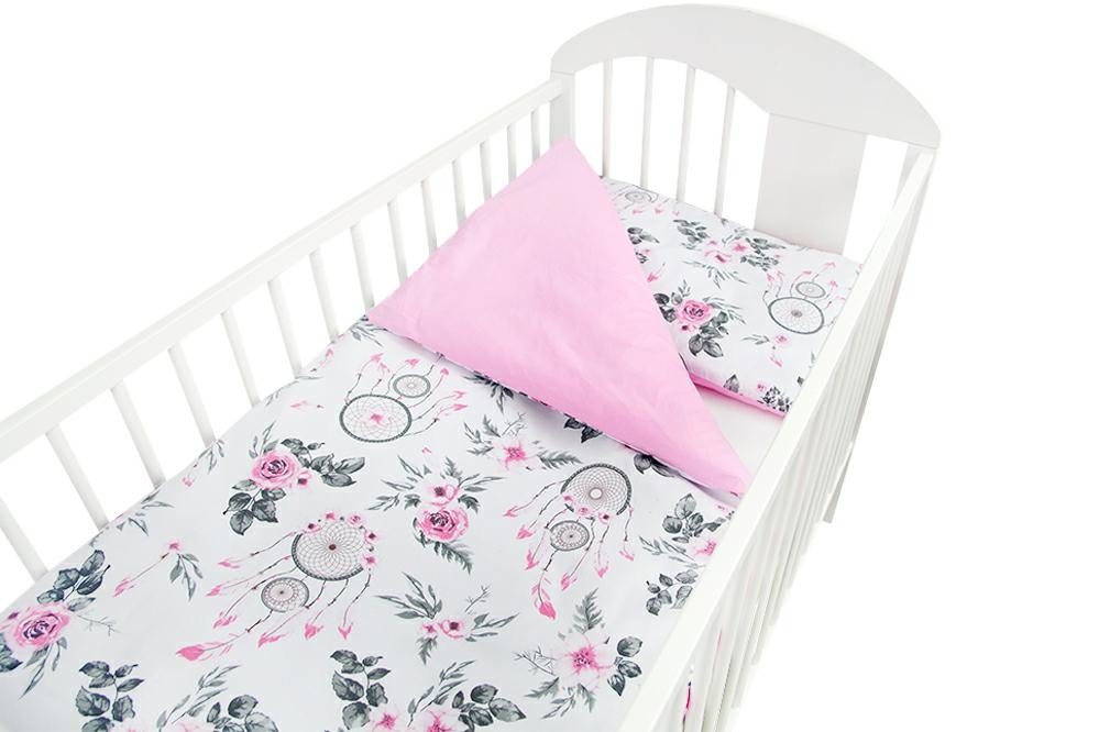 Bērnu gultas veļa: 2 daļas virspalags + spilvendrāna Ankras DREAMCATCHER pink K-2