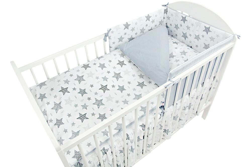 Bērnu gultas veļa: 5 daļas Ankras NEW STARS grey K-5 (135, 180)