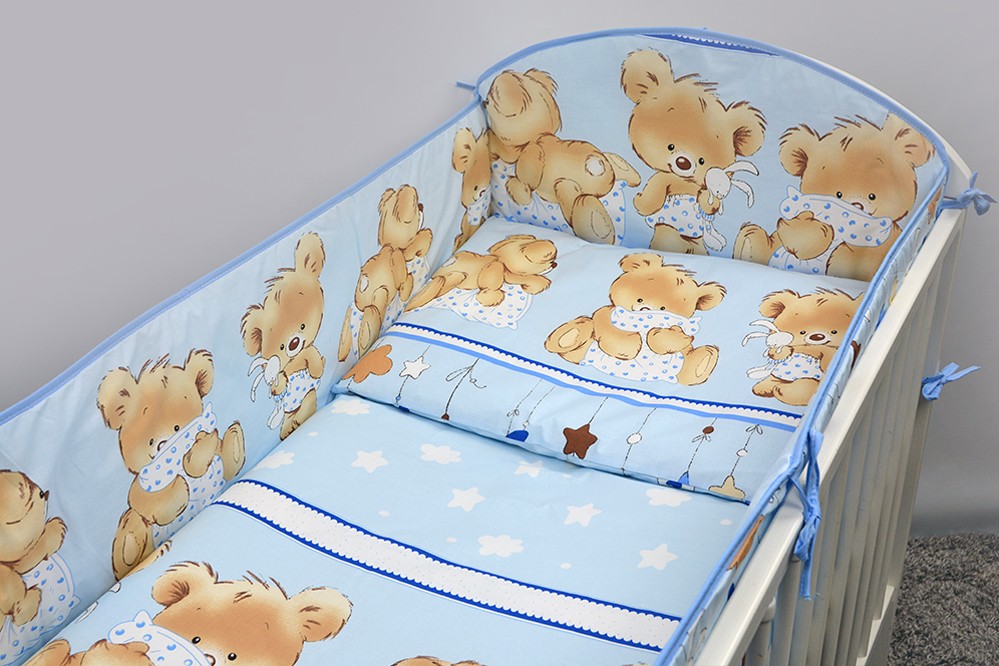 Bērnu gultas veļa: 5 daļas MIKA blue K-5 (135, 360)