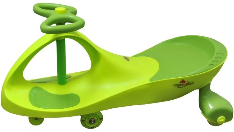 Bērnu mašīna Crazy Car ar LED riteņiem un klaksonu Green