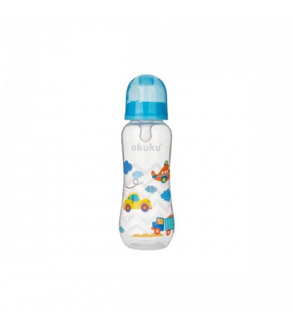 Bērnu pudele ar šauru kakliņu 250 ml AKUKU blue A0105