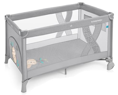 Ceļojumu gultiņa manēža Baby Design Simple Light grey