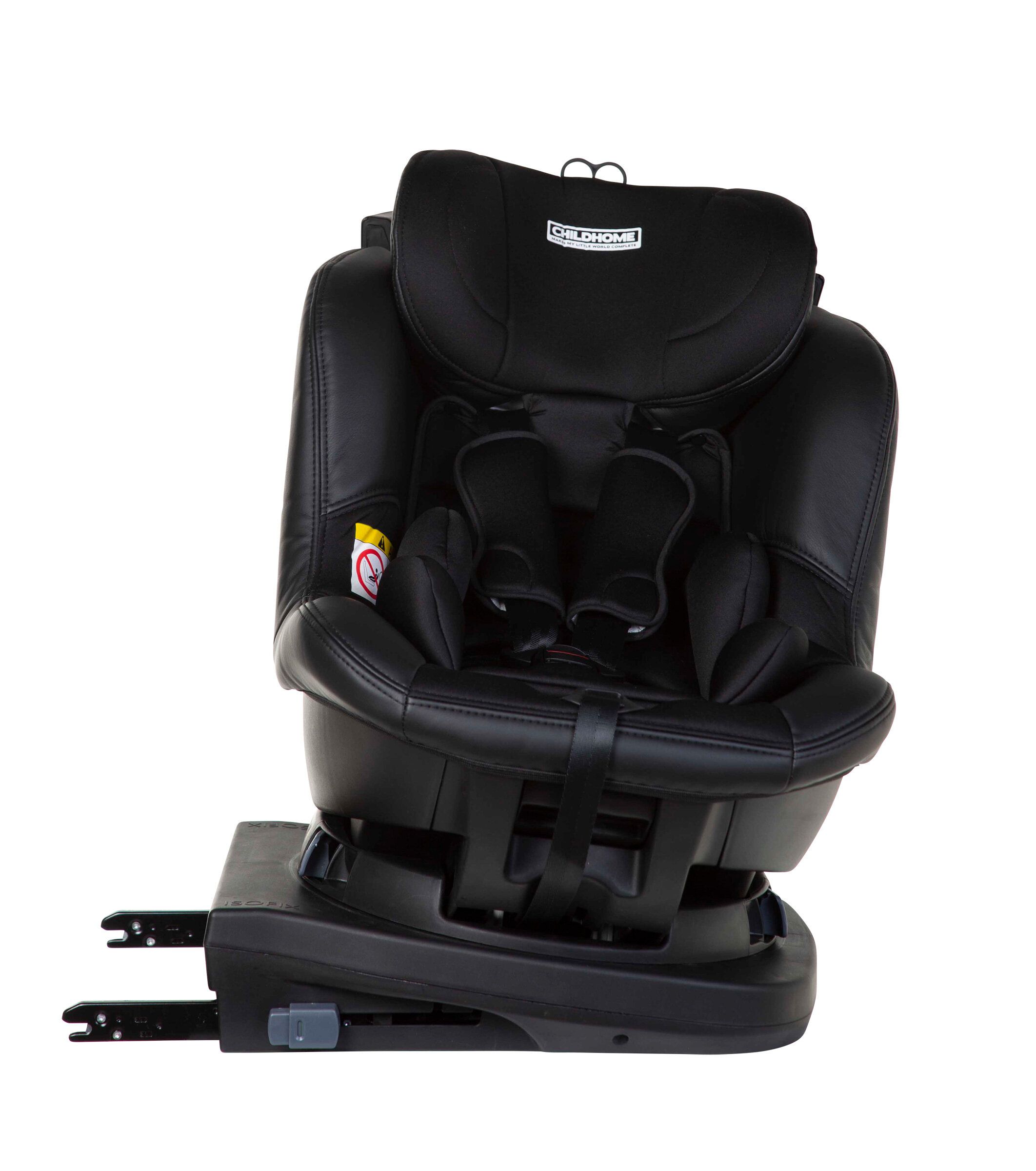 Childhome Isomax 360 Black Leather Bērnu autosēdeklis 9-18 kg