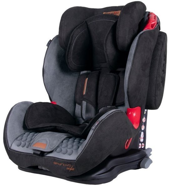 Coletto Sportivo Isofix Grey black Bērnu autosēdeklis 9-36 kg