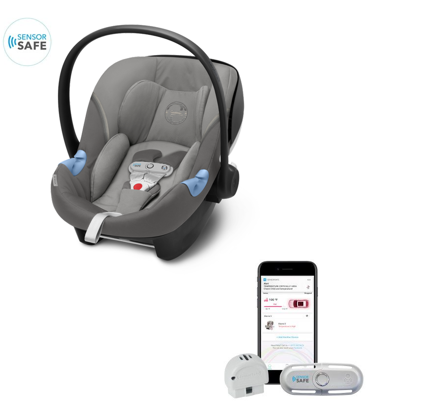Cybex Aton M i-Size Soho grey + SensorSafe Bērnu autosēdeklis 0-13 kg