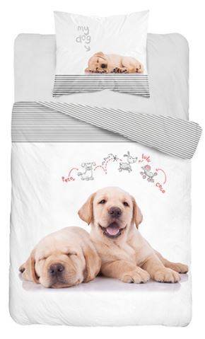 Detexpol Cute Puppies gultas veļas komplekts no 2 daļām 160x200