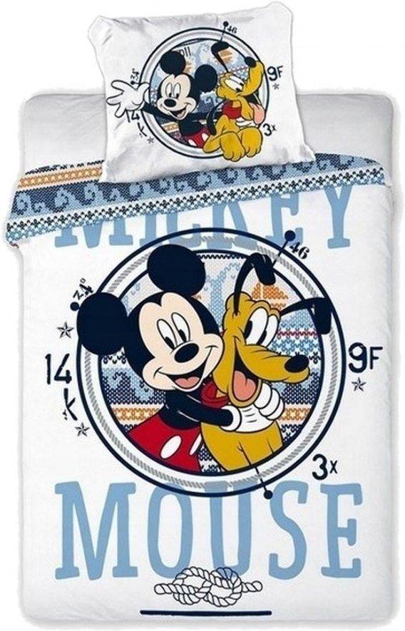 Faro Mickey Mouse Kokvilnas gultas veļas komplekts no 2 daļām 100x135