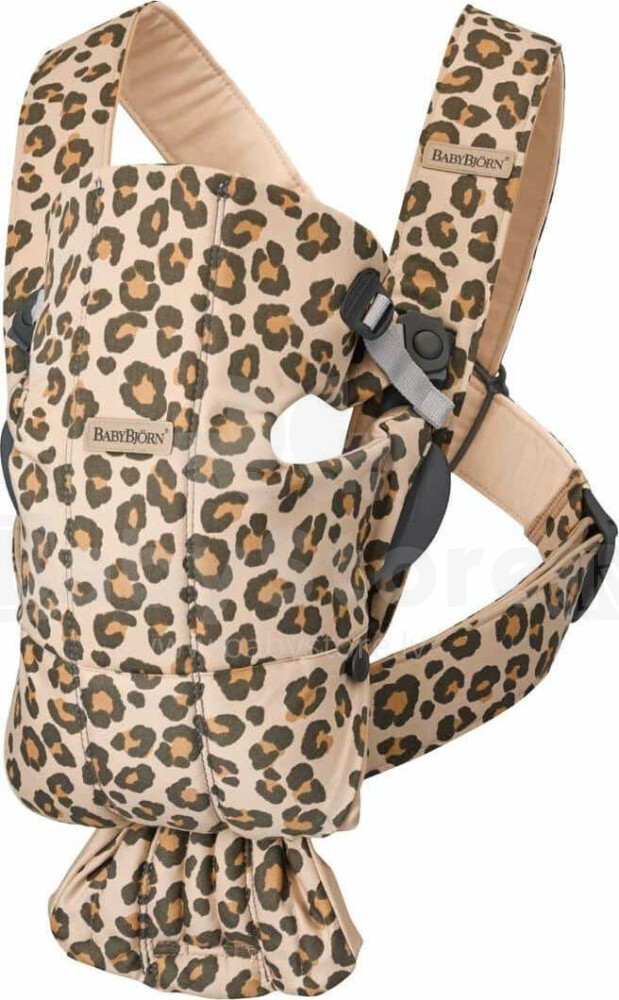 Ķengursoma BabyBjorn Baby Carrier Mini Cotton Beige leopard 021075