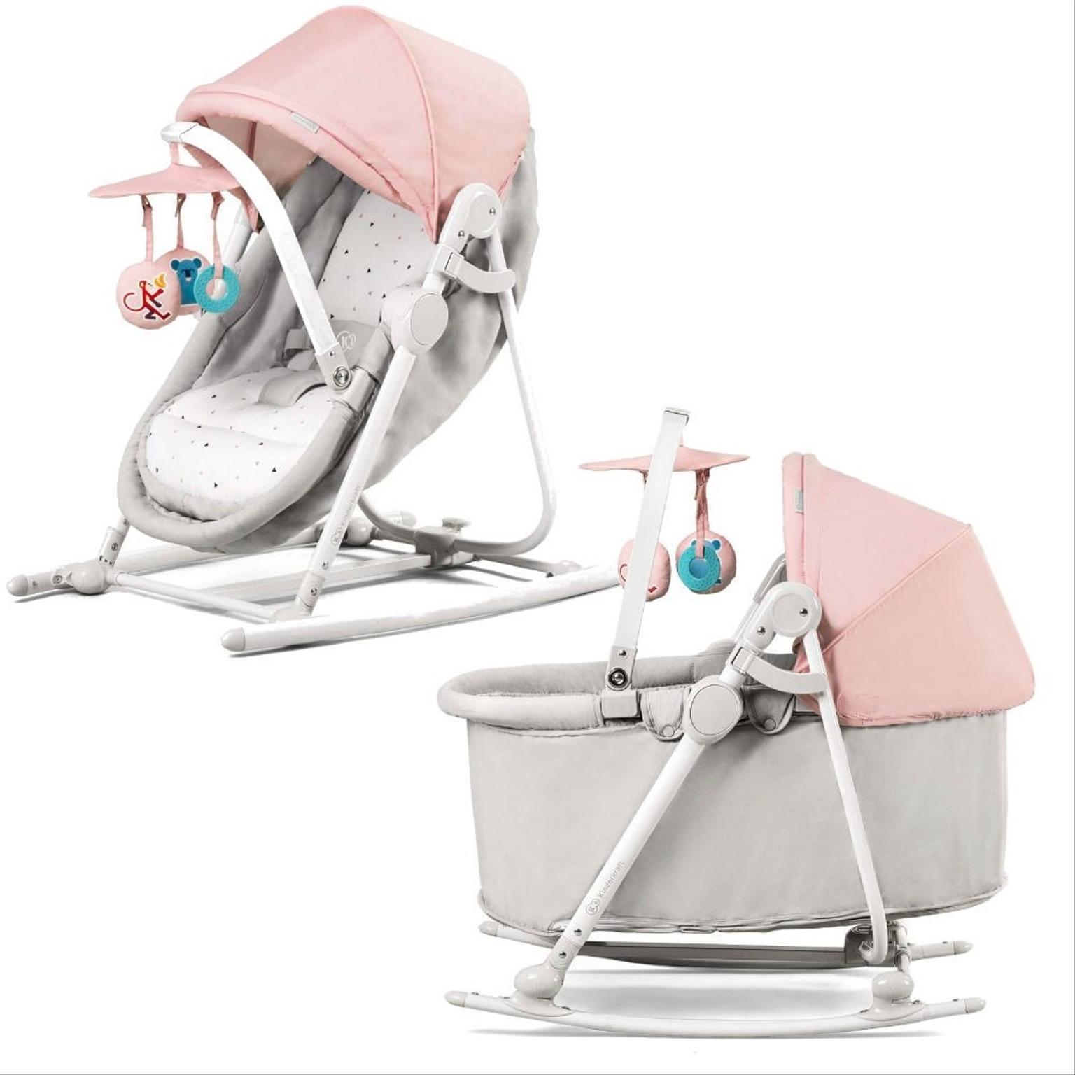 Kinderkraft Unimo 5in1 Pink Šūpuļkrēsls-gultiņa