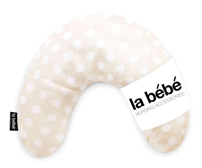 La Bebe Mimi Nursing Natural Linen Pillow Dots Atbalsta pakaviņš spilventiņš 19x46 cm