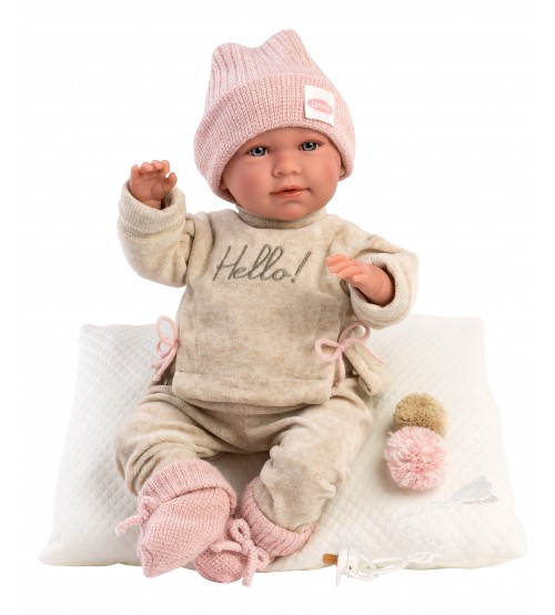 Lelles mazulis Llorens Mimi 42 cm (raud, runā, lokas rokas un kājas)
