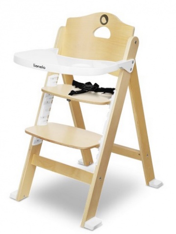 Lionelo FLORIS White natural Barošanas krēsliņš + mīksts ieliktnis