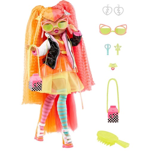 MGA LOL SURPRISE O.M.G. Fierce 707 Neonlicious Doll with 20 surprises