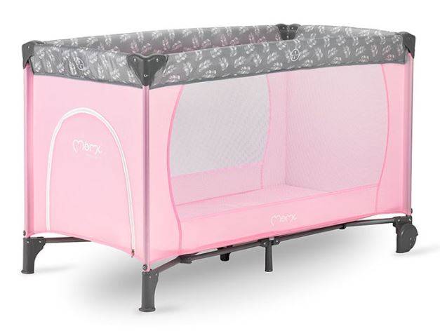 MoMi Belove Pink Ceļojumu gulta-manēža