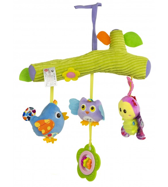 Piekaramā rotaļlieta gultai/autosēdeklim/ratiņiem: Zariņš ar putniem CANPOL 7525