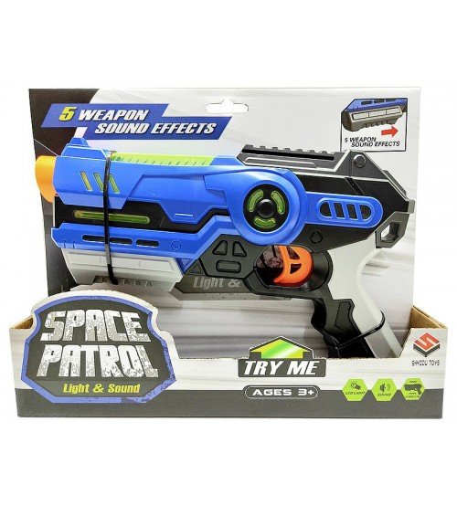 Pistole ar skaņu un gaismu 29 cm Space Patrol 540774