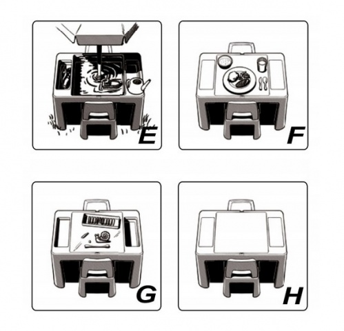 Galdiņš+krēsliņš TEGGI MULTIFUN Stone