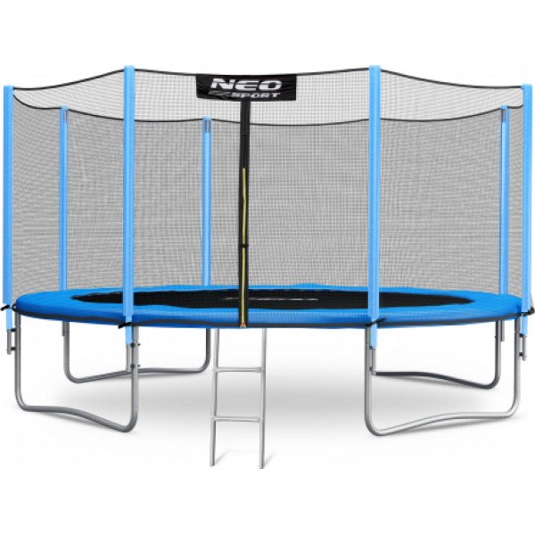 Batuts Neo-Sport ar Ārējo aizsargtīklu 404 cm 13FT + trepes dāvanā