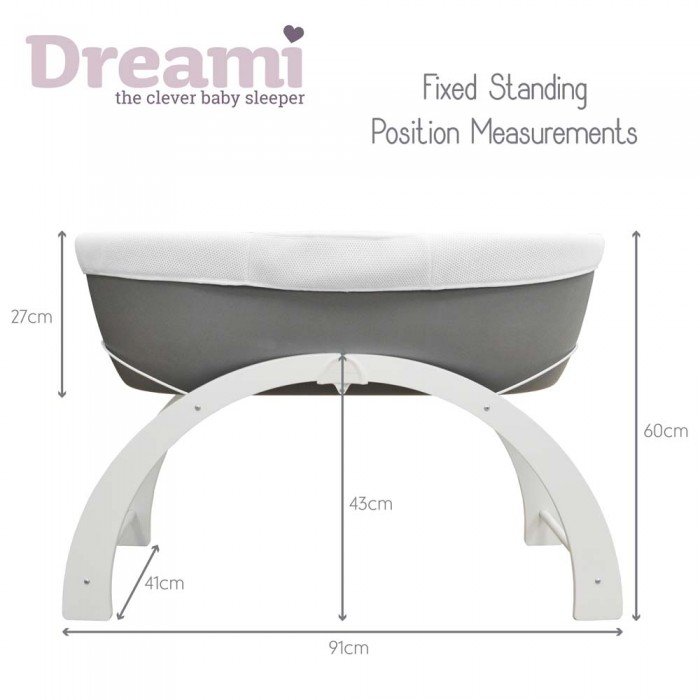 Bērnu šūpulis Shnuggle Dreami grey 2in1