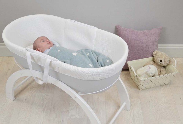 Bērnu šūpulis Shnuggle Dreami grey 2in1