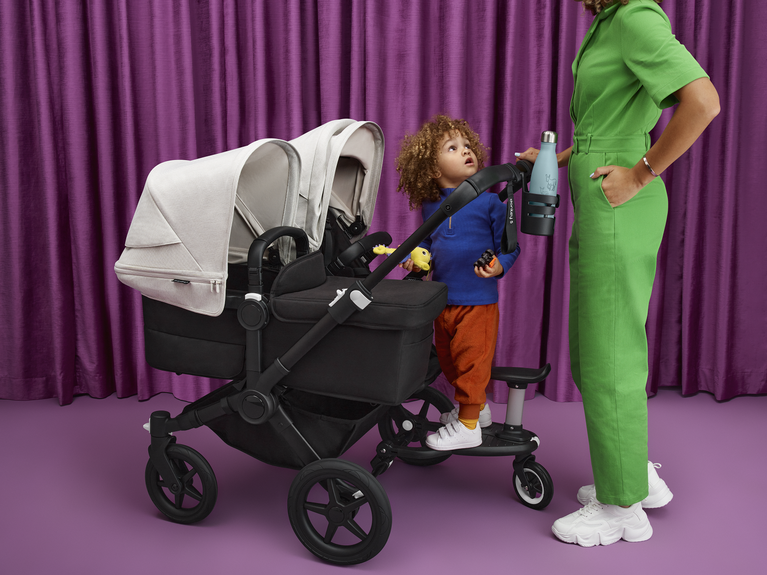 Bugaboo Donkey 5 TWIN Forest Green Black frame Коляска для двойни Трансформер 2in1