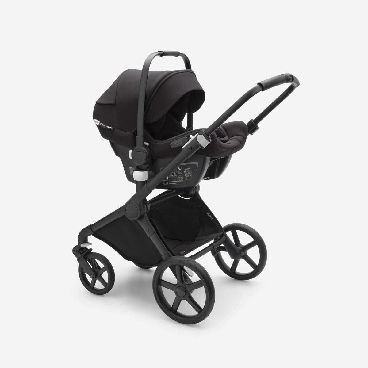 Bugaboo Fox 5 Forest Green Bērnu rati 2in1 Melns rāmis