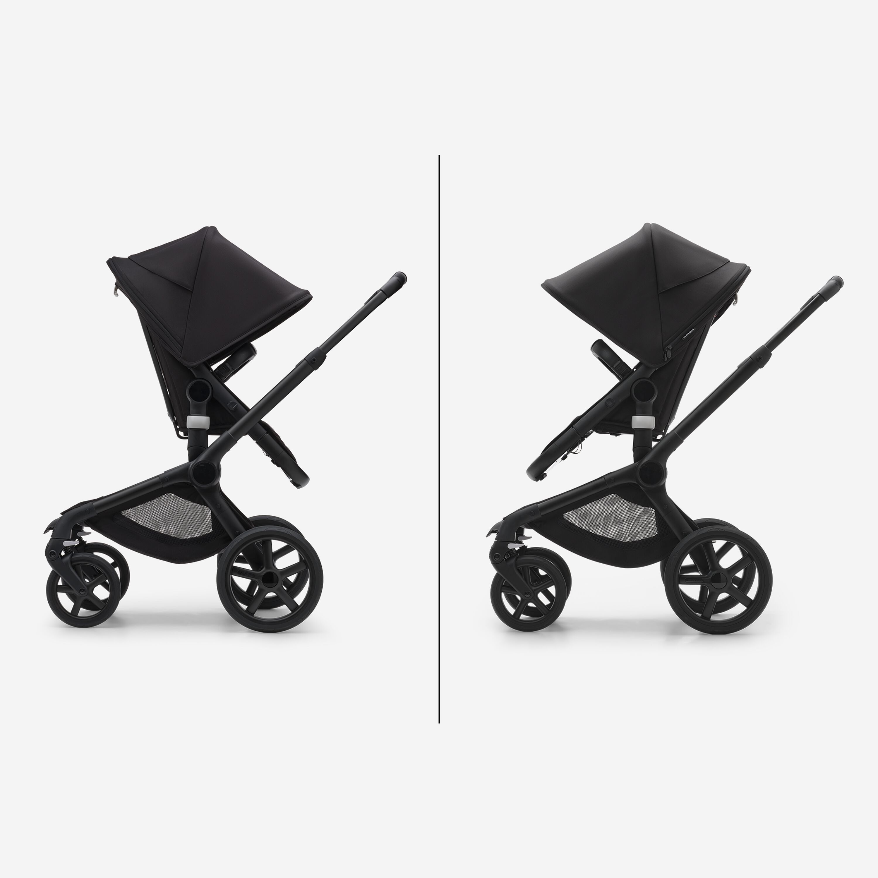 Bugaboo Fox 5 Grey Melange Детская коляска 2в1 Графитовая рама + Крыша Breezy Morning Pink