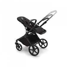 Bugaboo Fox 5 Midnight black Детская коляска 2в1 Черная рама + Крыша Breezy Morning Pink