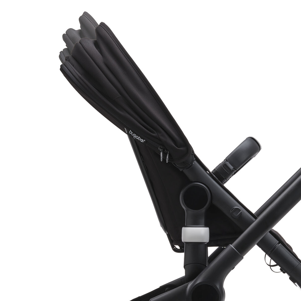 Bugaboo Fox 5 Midnight black Детская коляска 2в1 Черная рама + Крыша Breezy Morning Pink
