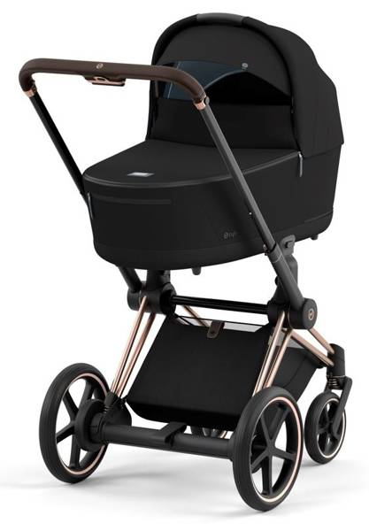 Cybex e-Priam Deep Black Rosegold frame Kulbu Rati