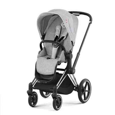 Cybex e-Priam Koi Crystallized Matt black frame Pastaigu rati
