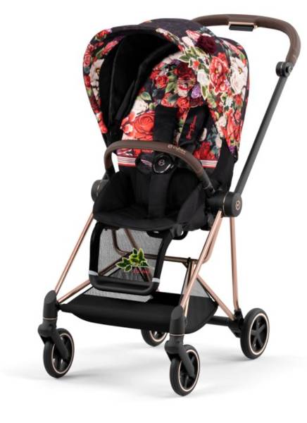 Cybex Mios 3.0 Spring Blossom Dark + Cloud Z i-Size + Chrome Brown frame Детская коляска 3in1