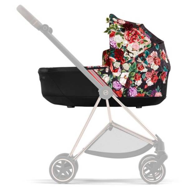 Cybex Mios 3.0 Spring Blossom Dark + Cloud Z I-Size + Matt Black frame Детская коляска 4in1