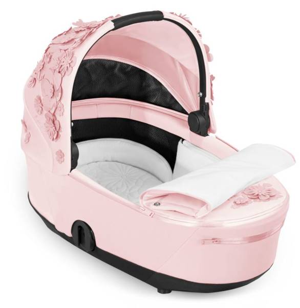 Cybex Mios Pale Blush Simply Flowers + Matt Black Frame Bērnu rati 2in1