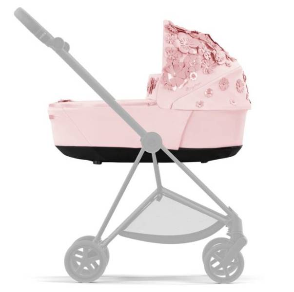 Cybex Mios Pale Blush Simply Flowers + Matt Black Frame Bērnu rati 2in1