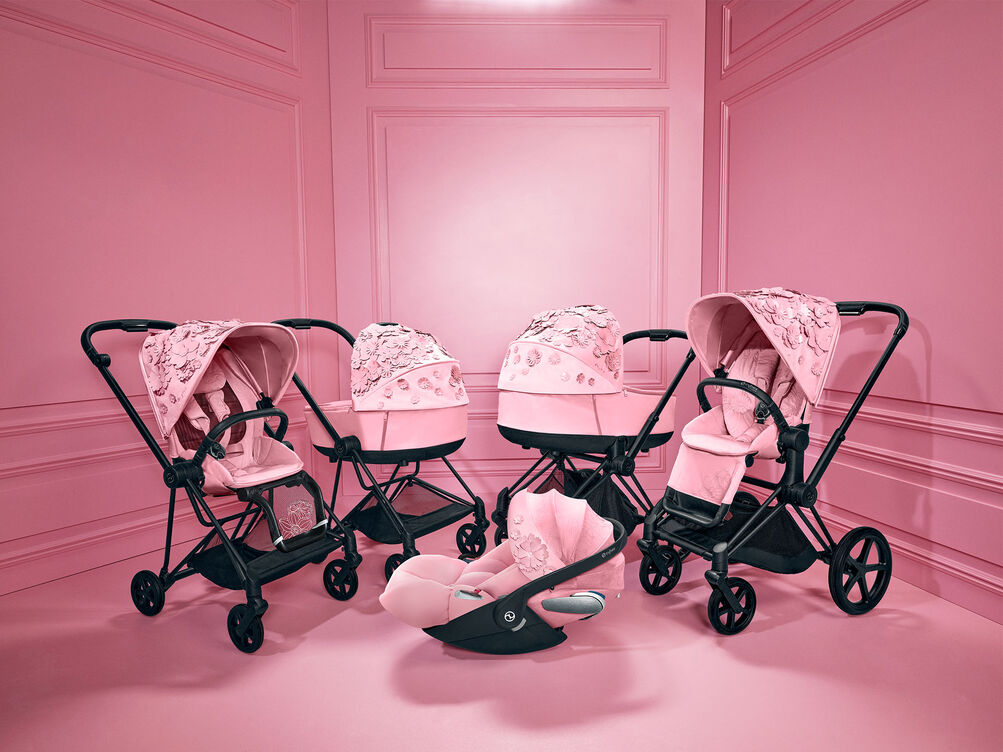Cybex Priam 4.0 Pale Blush Simply Flowers + Chrome brown frame Прогулочная коляска