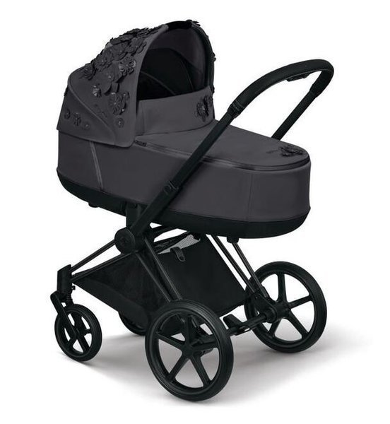 Cybex Priam Dream Grey Simply Flowers + Matt black frame Kulbu Rati