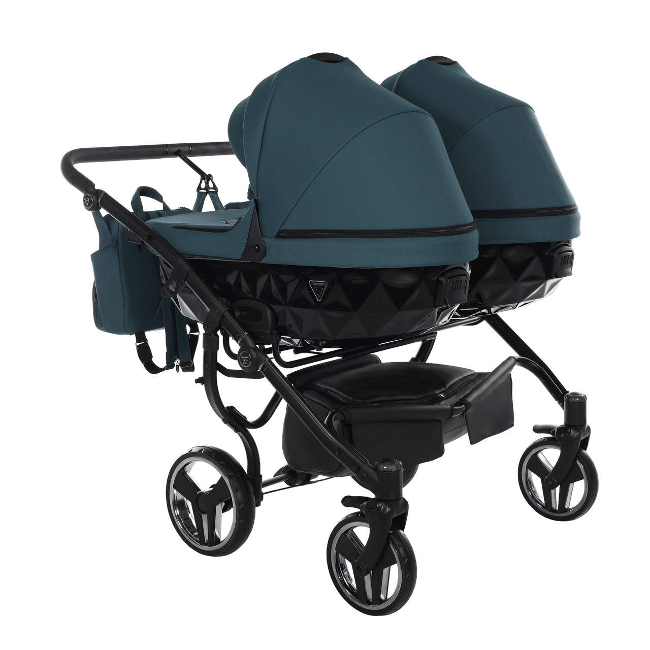 Junama Basic Duo 02 Teal Dvīņu rati 2in1