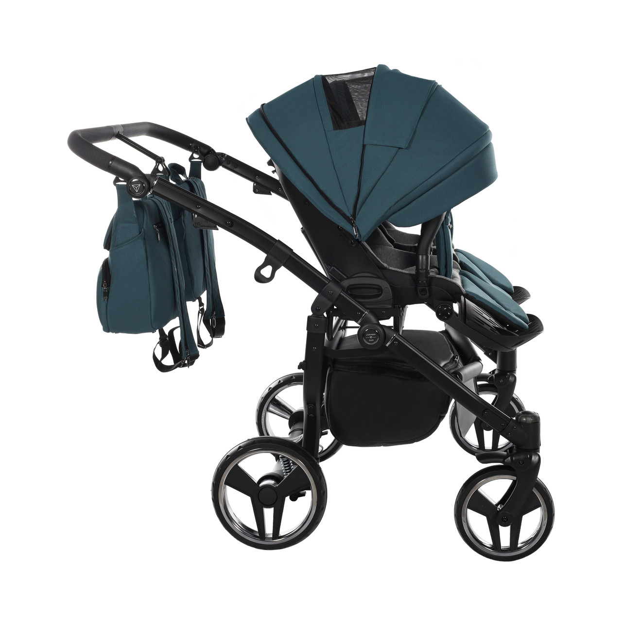 Junama Basic Duo 02 Teal Dvīņu rati 2in1