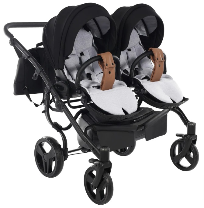 Junama Space Duo 04 Black Dvīņu rati 3in1