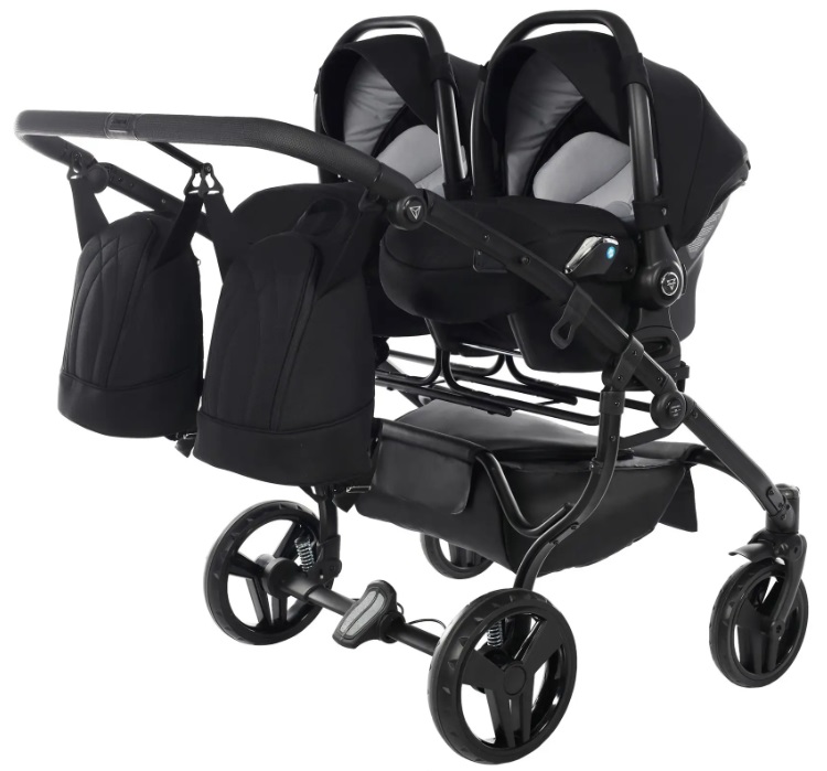 Junama Space Duo 04 Black Dvīņu rati 3in1