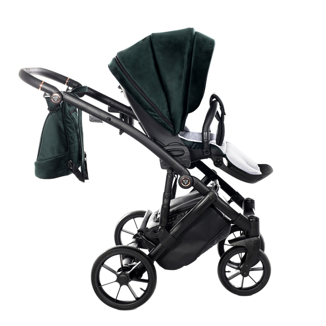Junama Space Velur 01 Green Bērnu rati 2in1