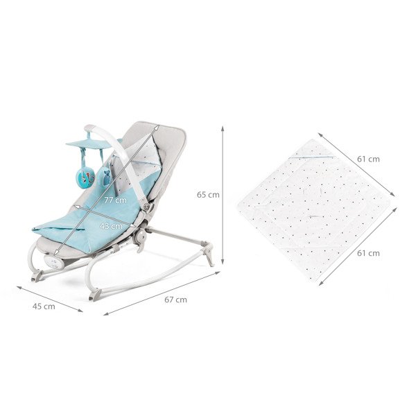 Kinderkraft Felio Light Blue Шезлонг