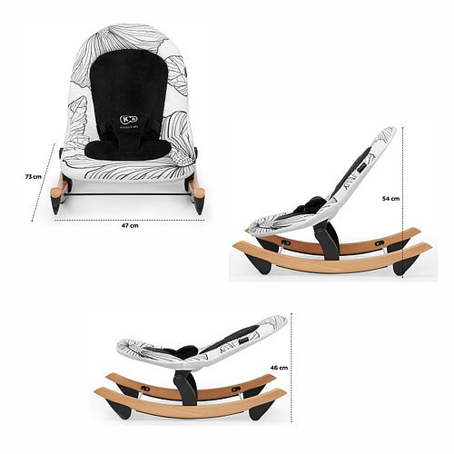 Kinderkraft Finio Black white Шезлонг
