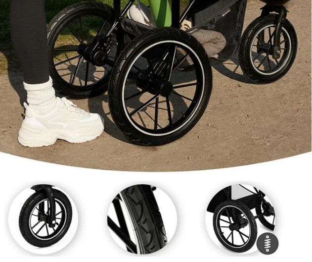 Kinderkraft Helsi Deep Black (Air) Спортивная Коляска для бега